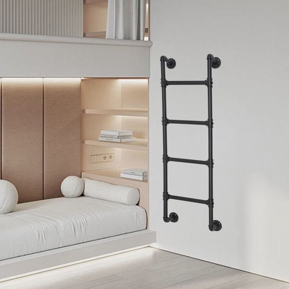 PEAKORARetro Dormitory Special Climbing Ladder Thickened Metal Fixed Wall Step Ladder