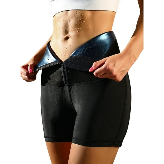 Women Sauna Sweat Pants High Waist Loss Shaper Tummy Control Sweatsuit Slimming Workout Training Fitness Trainer Gym Leggings