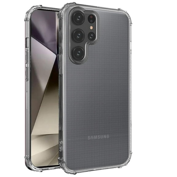 For Samsung Galaxy S25 /S24 Case, Hybrid Clear TPU Bumper, Shockproof, Rubber Silicone 4 Corners Gel, Lightweight, Protective Slim Back Phone Cover (Clear)