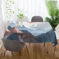 thumbnail image 5 of Yayeee Tablecloths for Rectangular Tables 54 x 72 inch Party Table Cover, Art Mountain and Sun Pattern, 5 of 6