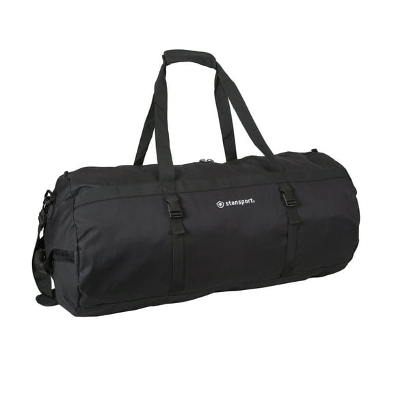 Stansport Traveler Duffle Bag Black Polyester 14" x 30", Adult