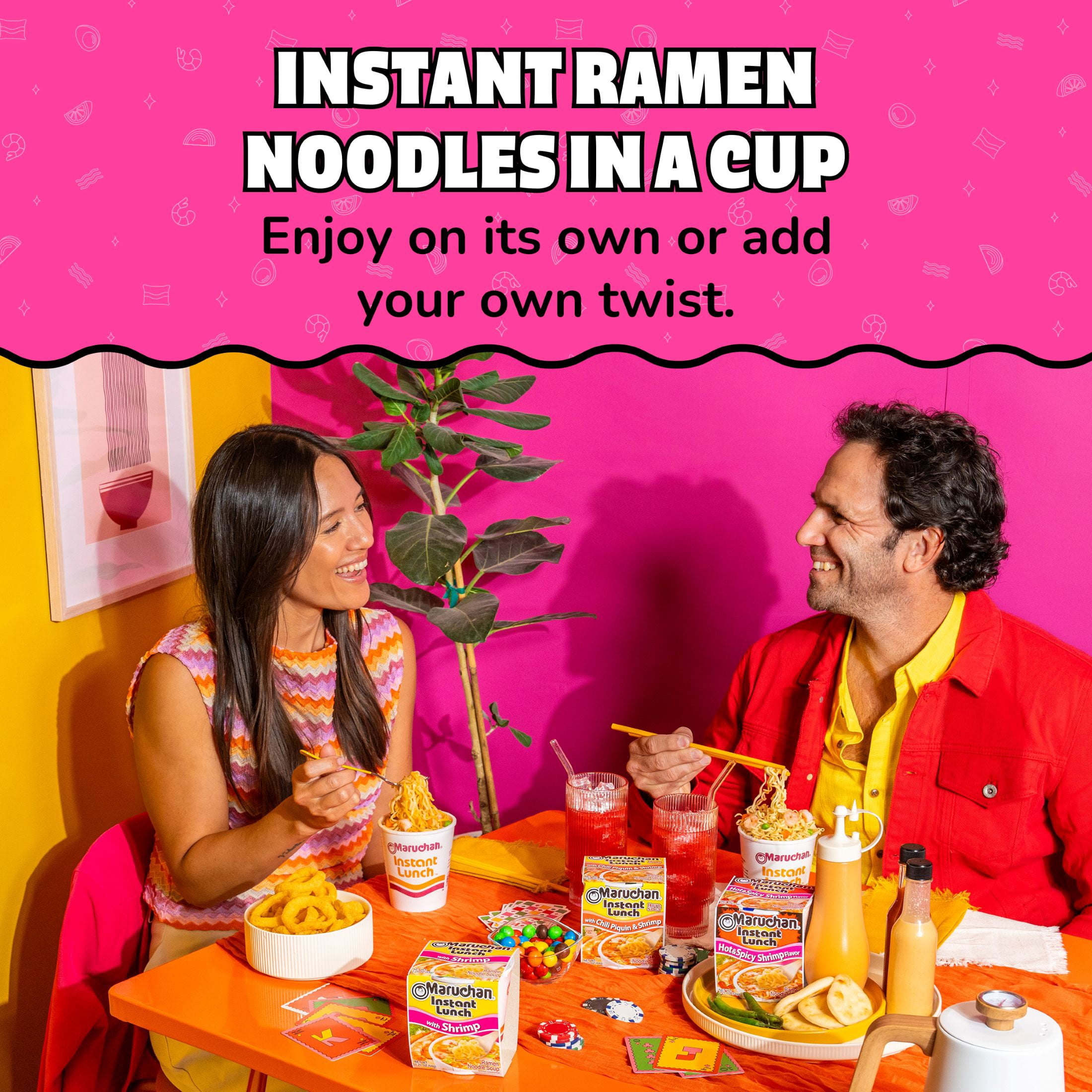 Maruchan Instant Lunch Ramen Noodles, Shrimp Flavor, 2.25 oz Cup