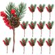 thumbnail image 1 of 15pcs simulación de pino rojo decoración de pino navideño accesorios de pino de guía de bricolaje, 1 of 5