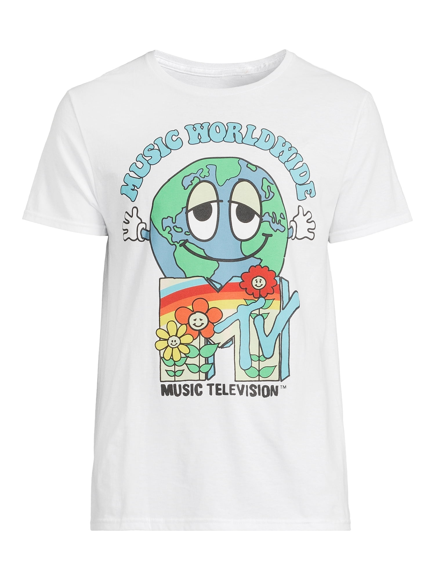 MTV Music Worldwide Men’s and Big Men’s Graphic Tee, Sizes XS-3XL