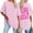 Pink, variant on Women's T-Shirts Basic Tops Oversized Back Print Short Sleeve Crewneck Y2k Clothes