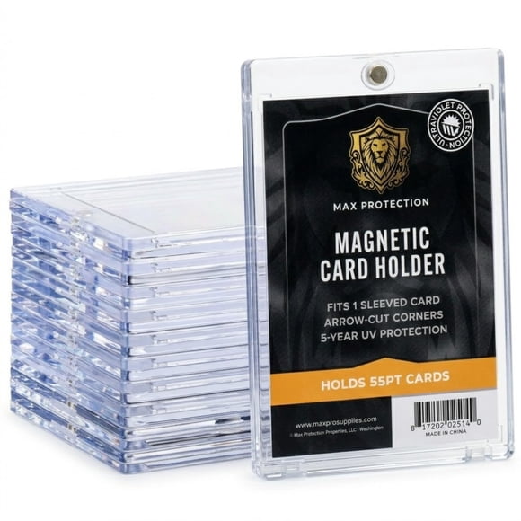 Portacartas Max Protection con cierre magnético, máxima protección, paquete de 10, protección UV