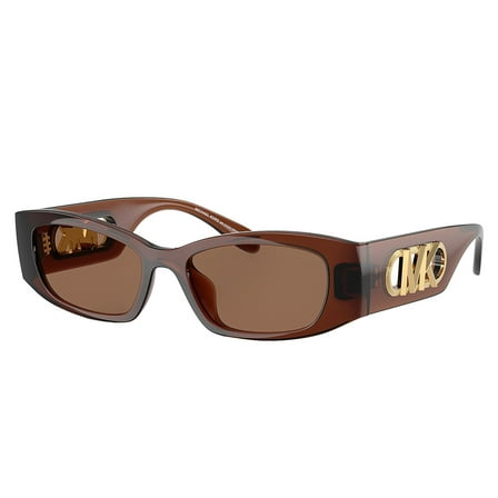 Michael Kors RHODES MK 2243U Plastic Womens Irregular Sunglasses Brown Transparent 52mm Adult