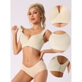 thumbnail image 3 of Unique Bargains Women's Lingerie Full Coverage Bustier Vest Bra Beige 80/36D, 3 of 5
