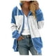 thumbnail image 2 of Sudadera con capucha y manga larga para mujer, informal, con cuello en V y cremallera, para exteriores y chaquetas, 2 of 5