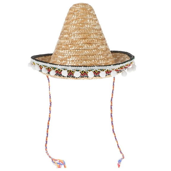 OATIPHO Mexican Party Hat Straw Lightweight Wide Brim Hat for Summer Camping and Beach Use