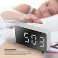 thumbnail image 4 of LED Digital Clock USB Rechargeable Tabletop Desktop Electronic Table Decoration Time Date Temperature Display Alarm Electronic Decorations Clocks Living Room White, 4 of 7