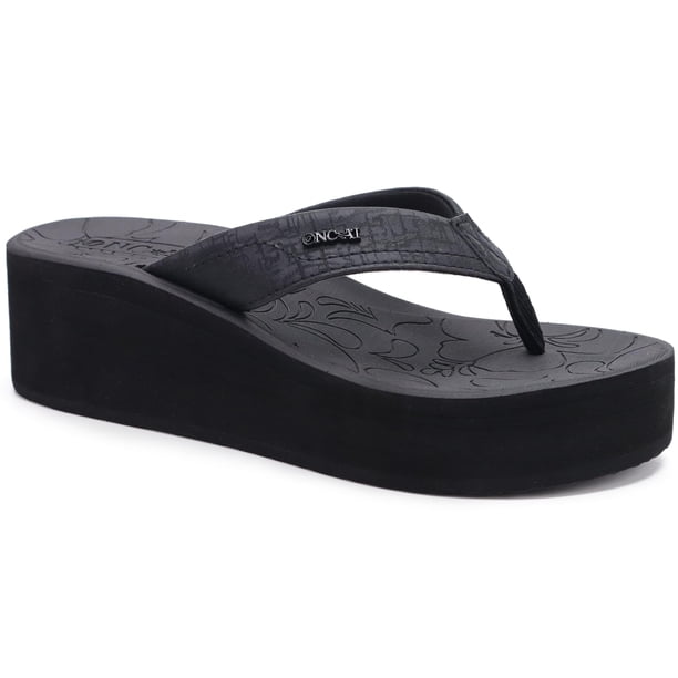 Sandalias ONCAI de plataforma con cuña, chanclas de 3 cm en la parte delantera y 5 cm de tacón