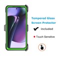 thumbnail image 5 of Tiflook Motorola Moto G 5G (2023 Only) / XT2313 Case Holster, Shock Absorbing [Built-in Screen] [Kickstand Locking Belt] Carrying Secure Swivel Defender Full Body Cover Green, 5 of 5
