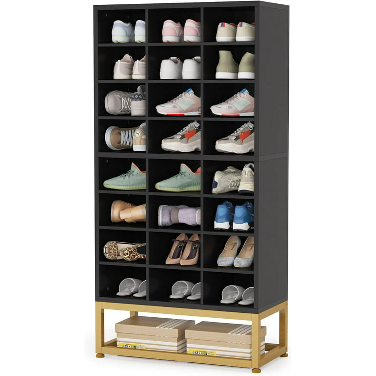 Shoe Cabinet, 8-Tier Shoe Rack Organizer with 24 Open Cubbie, 24