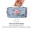 thumbnail image 3 of Compatible with iPhone 14 Pro Max Crossbody Wallet Purse Phone Case, Detachable Magnetic, RFID Blocking Card Holder, Zipper Leather Wallet Wrist Lanyard Strap Case for Women, Grey, 3 of 15