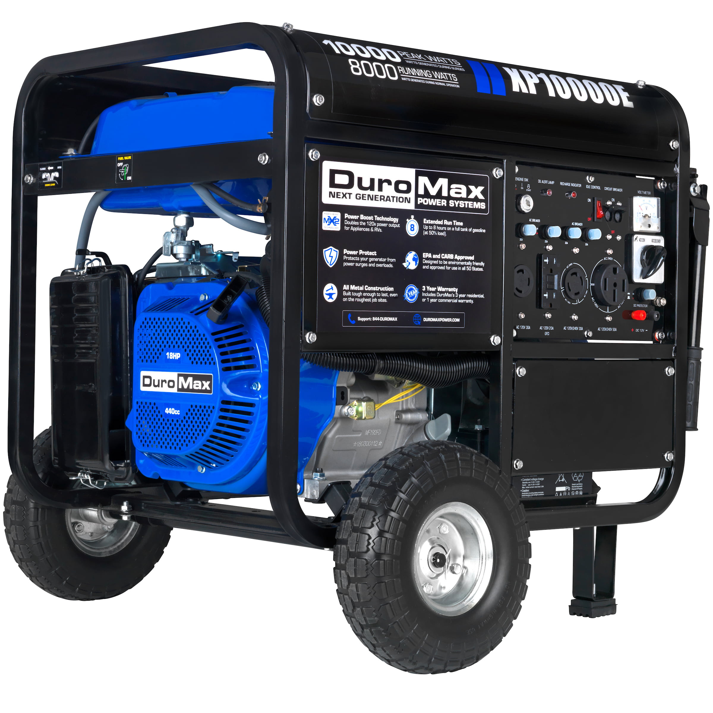 Duromax Portable Generator 5500/4500W Dual Fuel Gasoline/Propane Electric Start 