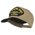 thumbnail image 2 of US Submarine Service Veteran Military Patched Two Tone High Cap - Black Khaki OSFM, 2 of 5