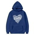thumbnail image 5 of WQNVRNR Kids Valentine's Day Hoodie- Long Sleeve Heart Fleece-Lined Casual Sweatshirt with Pocket Blue Size 10, 5 of 6