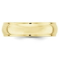 thumbnail image 2 of Solid 10k Yellow Gold 6mm Plain Classic Dome with Flat Edge Wedding Band Ring Size 9, 2 of 4