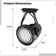thumbnail image 3 of Track Light Spotlight with Mount, Commercial LED Track Lighting Head, Adjustable Ceiling Light Fixture for Retail Store Display, Surface Mount Directional Lighting, White Aluminum Housing, 3 of 5