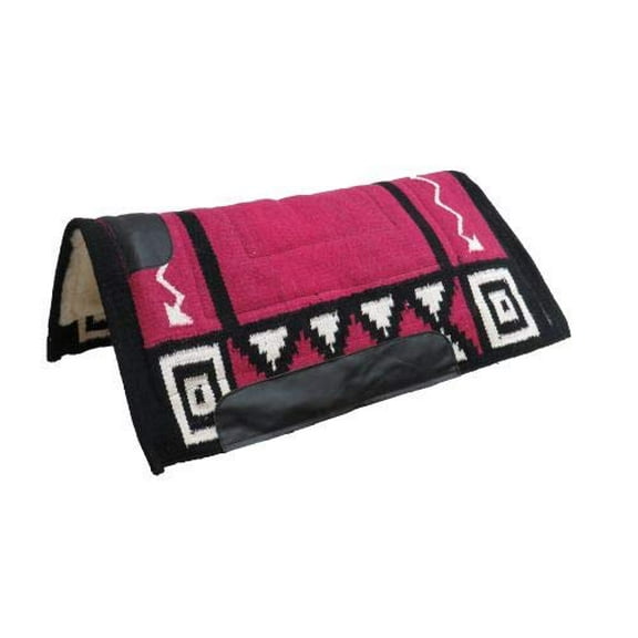 Showman 36" x 34" Woven Wool Top Cutter Style Saddle Pad (Pink)