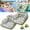 2PCS-B, variant on 3-in-1 Inflatable Pool Lounge Chair,Tropical Style Float Chair with Cup Holder,U-Shaped Floating Hammock Couch for Pool Lake Beach Summer Vacation
