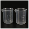 thumbnail image 2 of 2 Pcs 50 Ml Laboratory Plastic Water Liquid Measuring Cup Transparent, 2 of 5