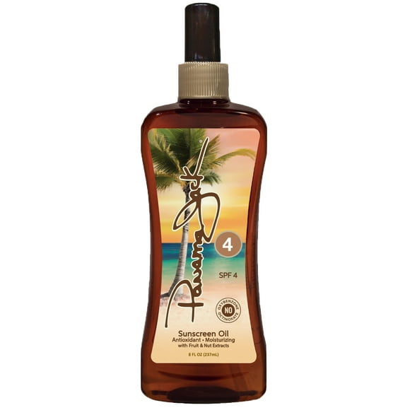 Panama Jack Sunscreen Tanning Oil - SPF 4, PABA, Paraben, Gluten & Cruelty Free, Antioxidant Formula with Exotic Oils and Fruit & Nut Extracts, 8 FL OZ