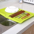 thumbnail image 4 of Estbridge 18 x 13” Kitchen Drain Board  Large Plastic Draining Tray with Side Drop Slope Diversion  Side Dish Drying Tray  Dish Drainer Drip Rack Tray with Non-Slip Base, 4 of 6