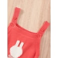 thumbnail image 5 of Elippeo Summer Easter Infant Baby Girls Overalls 3 6  9 12 18 Months Sleeveless Bunny Print Bow Bodysuit Spring Outfit Clothes, 5 of 10