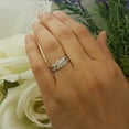 thumbnail image 4 of 1.00 Carat (ctw) 10K White Gold Round Princess & Baguette Cut Diamond Ladies Bridal Engagement Ring Set 1 CT, 4 of 4