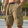 thumbnail image 2 of GUZOM Mens Lightweight Quick Dry Cargo Shorts - Relaxed Fit Hiking Utility Shorts with Zipper Pockets & Adjustable Belt, Khaki,Size XL, 2 of 8
