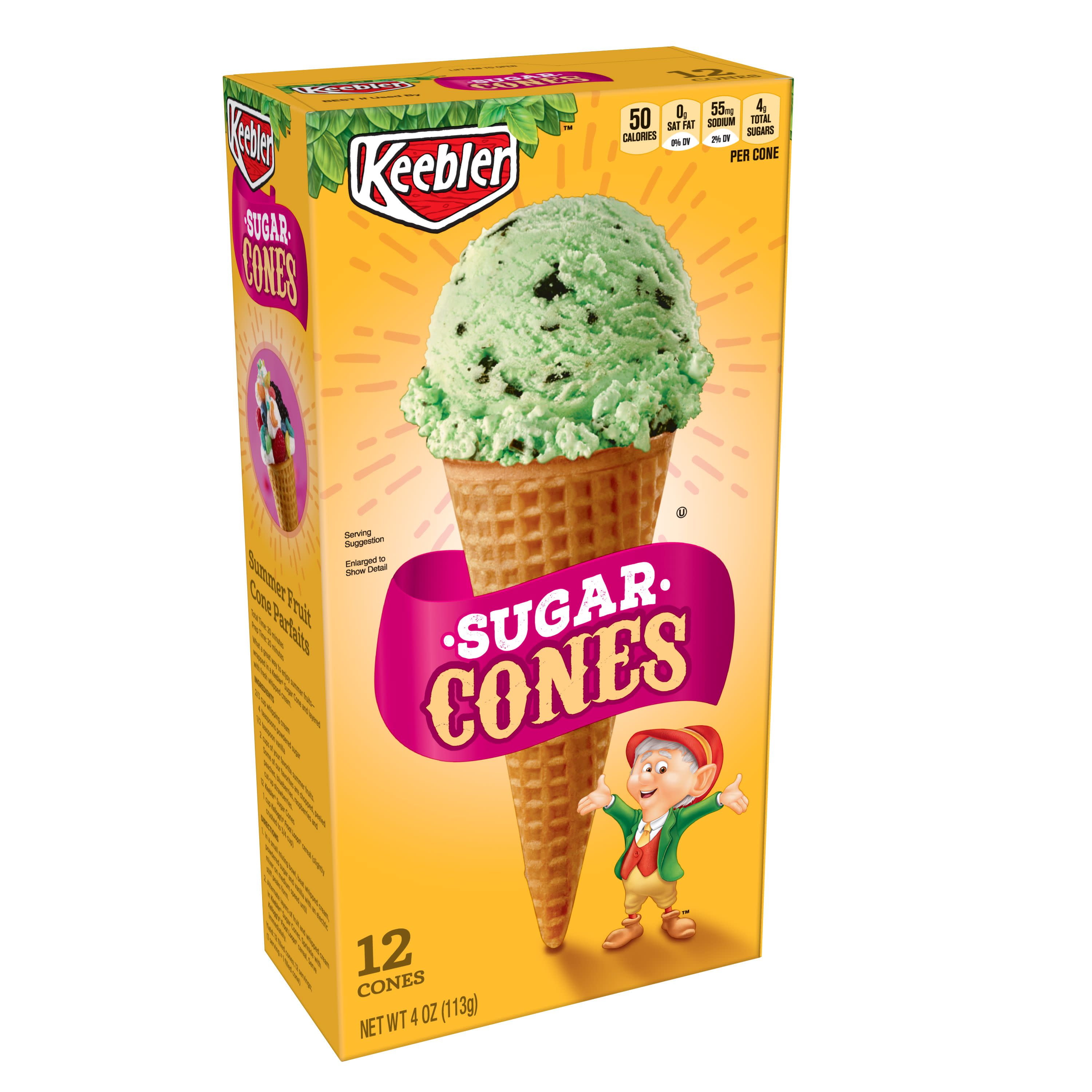 Keebler Sugar Cones Original Icecream Cone 4 oz box