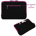 thumbnail image 2 of Sleek Padded Sleeve 15 Inch Laptop, Chromebook Professional Bag for Travel, Work with Front Accessories Pocket (Black/Purple), 2 of 6