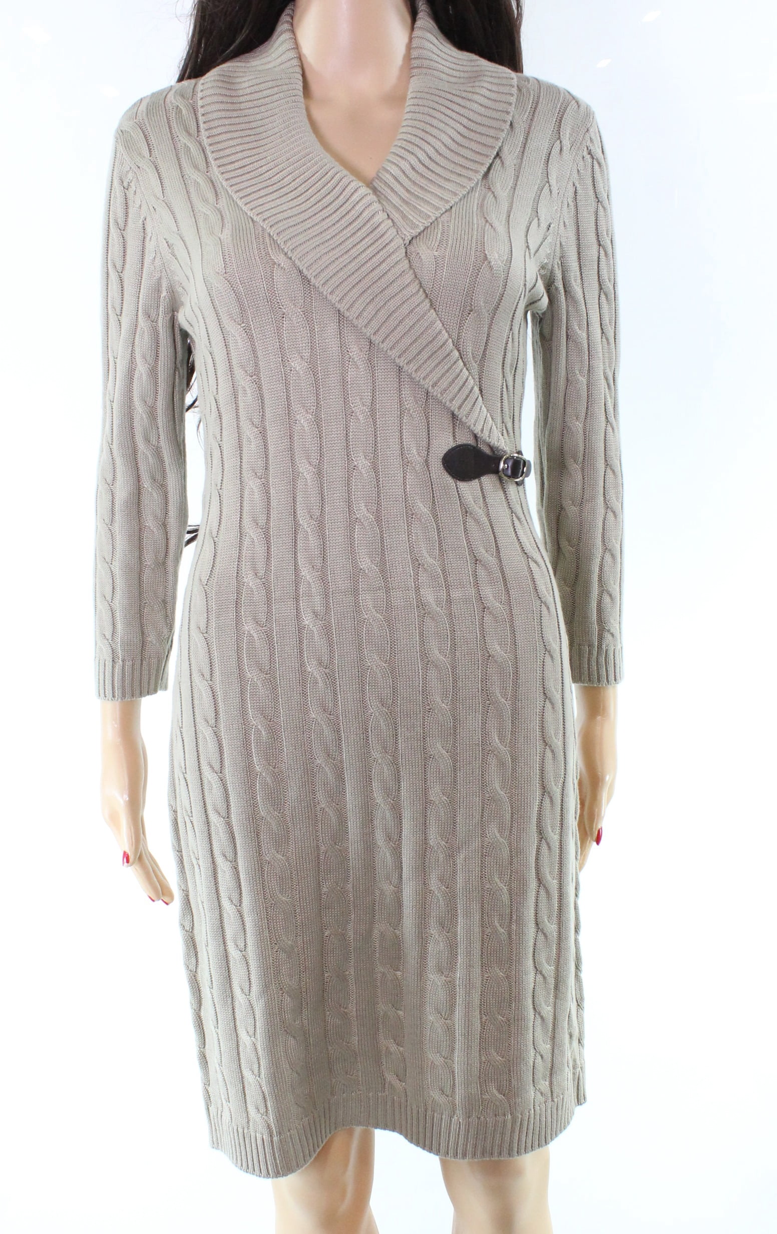 calvin klein cable knit sweater dress