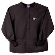 NCAA GelScrubs Black Nursing Jacket - University of Georgia Bulldogs