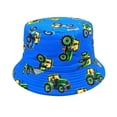 thumbnail image 4 of Krdevn Cartoon Excavator Print Reversible Kids Wide Brim Sun Hat Lightweight Breathable Beach Cap for Boys Girls, 4 of 5