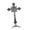 Antique Pewter, variant on Standing Crucifix 10 Inches Small Catholic Table Cross for Chapel Altar Home Antique Pewter