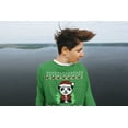 thumbnail image 2 of Old Glory Ugly Christmas Sweater Panda Youth Long Sleeve T Shirt, 2 of 5
