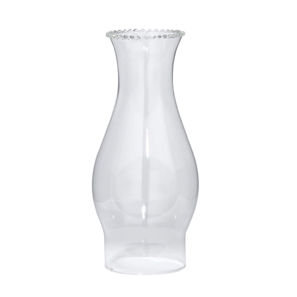 B&P Lamp Chimenea superior de vidrio transparente prensado de 3 pulgadas por 8 1/2 pulgadas para lámparas estilo aceite y queroseno