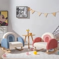 thumbnail image 4 of Costway Silla Mecedora Infantil Sofá Individual Tapizado para Niños 3-5 Años Sillón Moderno para Guardería 50,5 x 49 x 50,5 cm Rojo, 4 of 10