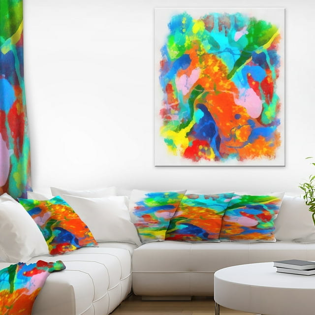 Motif Floral Abstrait Dessiné à la Main - Impression sur Toile Florale
