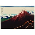 thumbnail image 2 of Hokusai, Katsushika 18x14 Gold Ornate Wood Framed with Double Matting Museum Art Print Titled - Sanka Hakuu, 2 of 4