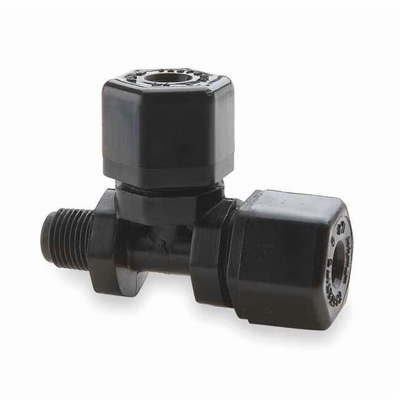 Parker 1/4" Compression x 3/8" MNPT Male Run Tee P6MR4