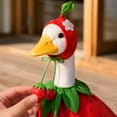 thumbnail image 5 of Strawberry Porch Goose Outfits Strawberry Goose Clothes for Outdoor Garden Yard Patio Lawn Goose Statue, 5 of 6