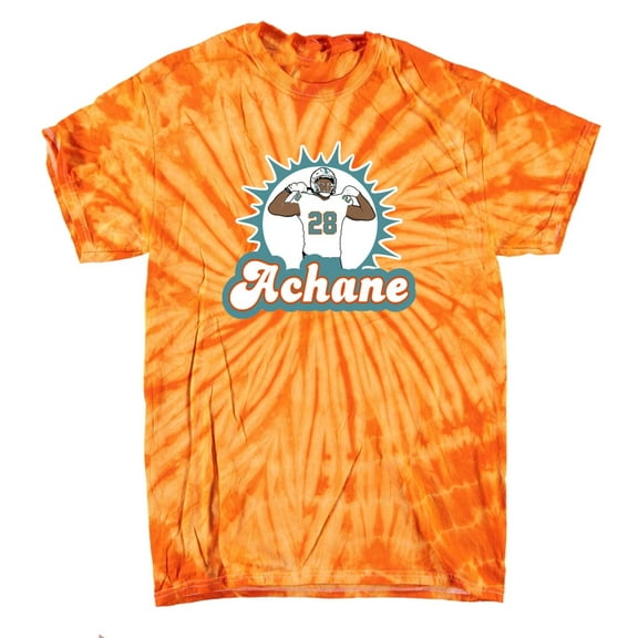 TIE-DYE De'von Devon Achane Dolphins Logo Shirt T-Shirt