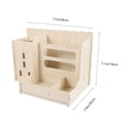 thumbnail image 2 of Minkissy 1Set Multi-function Rabbit Feeder Small Animal Hay Feeder Beige 11.00X7.86X7.07in, 2 of 6
