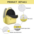 thumbnail image 3 of Yellow Checkerboard Backpack for School,Cute School Bag,Schoolbag with Adjustable Shoulder Straps & Padded Back,15.3"x11"x6.7", 3 of 5