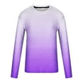 thumbnail image 5 of Long Sleeve Shirts For Men Qiggri Men Casual Gradient Printing Round Neck Long Sleeve Pullover T-Shirt Tops, 5 of 5