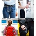 thumbnail image 3 of Puzzled Women's Keyrings & Keychains Flip Flop Sparkling Charm Keychain, 4.5” Rhinestones Keyring, Excellent Party Favors & Giveaways, Backpack Handbag Purse Metal Ring Mobile Phone Accessory, Black, 3 of 5